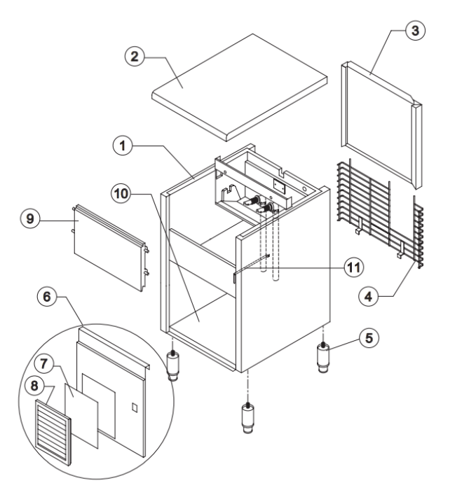 Horeca Parts COM - Brema CB640 spray chiller, 72 kg/24 h