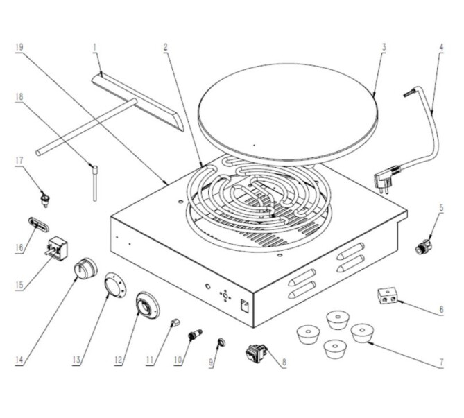 Horeca Parts COM - Pancake machine Hendi 212028