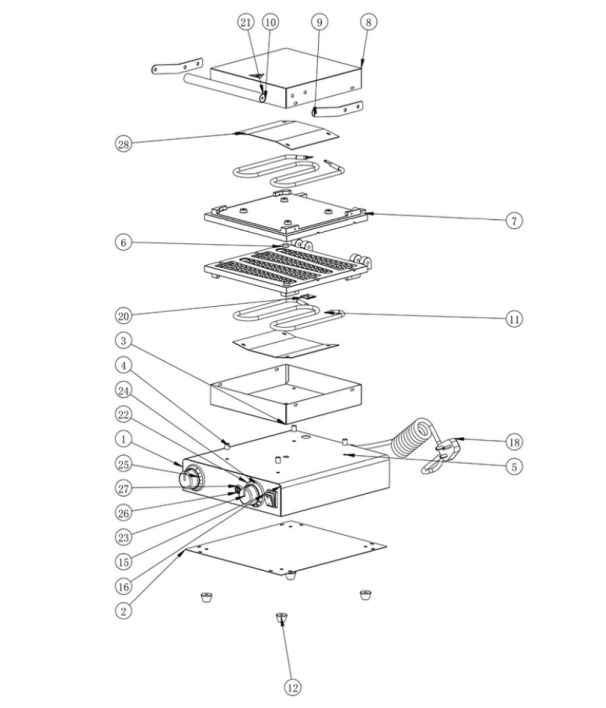 Horeca Parts COM - Waffle maker Hendi 212165