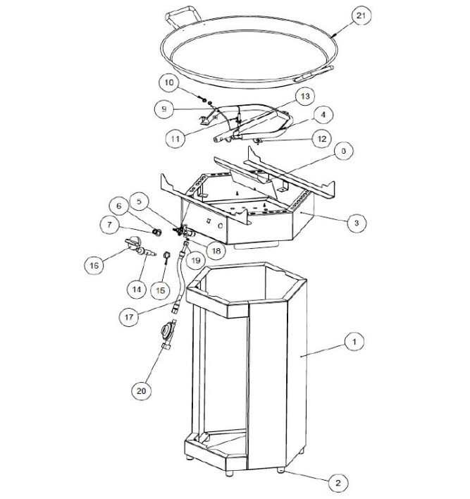 Horeca Parts COM - Gas grill Hendi Fiesta 600 146002