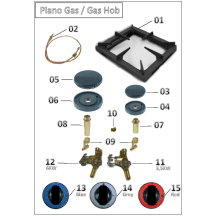 Horeca Parts COM - Gas range Hendi 4-burner Kitchen Line 225882