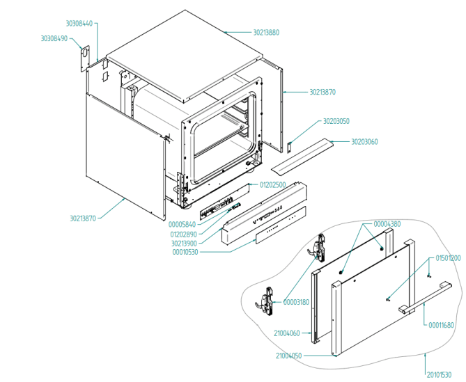 Horeca Parts COM - Convection steam oven Hendi 225035 (EKF423DUD)