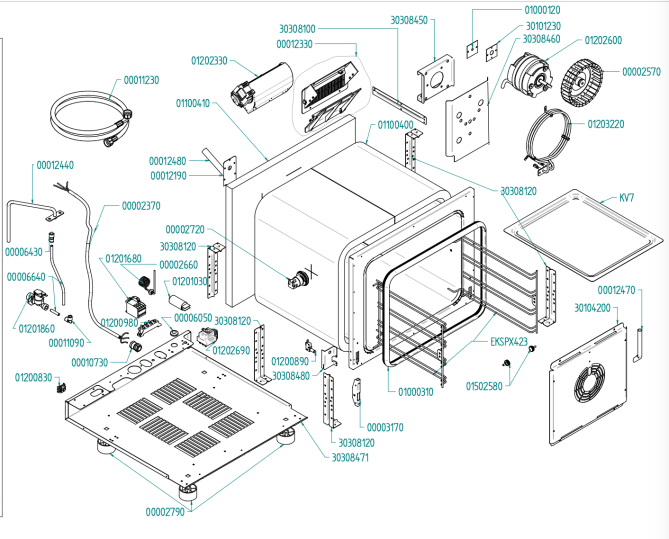 Horeca Parts COM - Convection steam oven Hendi 225035 (EKF423DUD)
