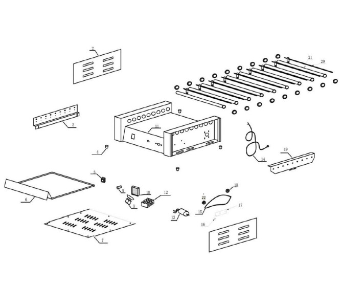 Horeca Parts COM - Heater for sausage 9-roller Hendi 268605