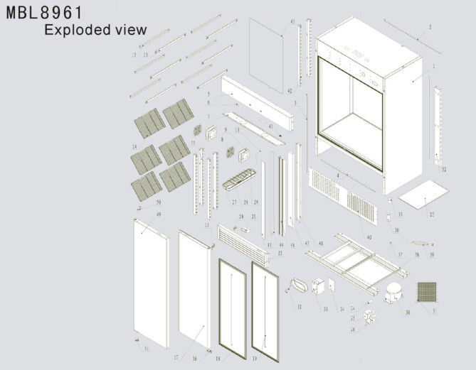 Horeca Parts COM - Freezing cabinet 2- door Hendi Kitchen Line (1300l) 232521 (MBL8961)
