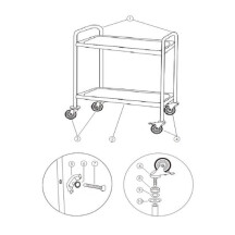 Horeca Parts COM - Hendi 2-shelf cart 810002, 810095