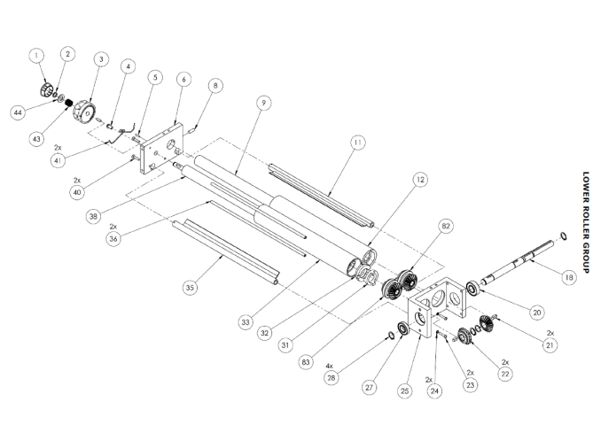 Horeca Parts COM - Dough roll Hendi 400mm 226636, 1D010028)