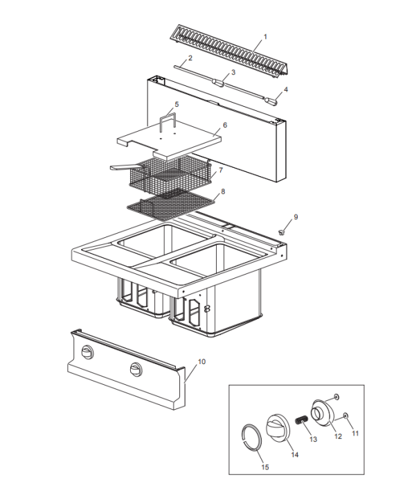 Horeca Parts COM - Fryer gas MBM 2x14L MG7GF777