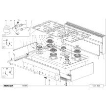 Horeca Parts COM - Gas range Table MBM  M600 - G6S6