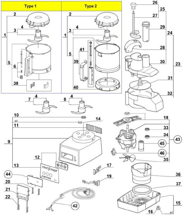 Horeca Parts COM - Vegetable shredder/cutter Robot Coupe R 301 Ultra D