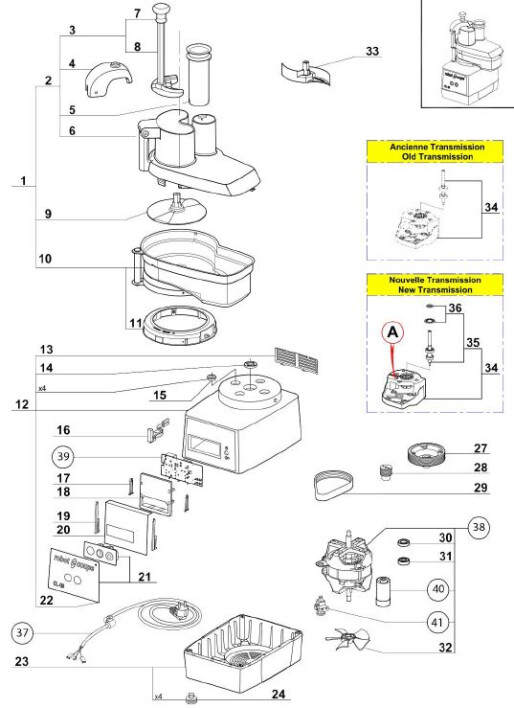 Horeca Parts COM - Robot Coupe CL40 vegetable shredder