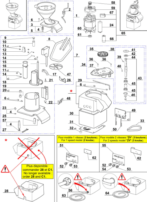 Horeca Parts COM - Robot Coupe CL 55 E vegetable shredder