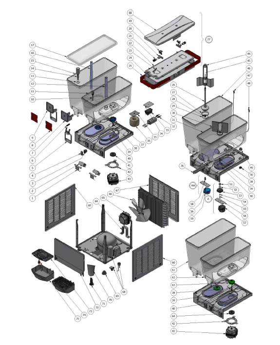 Horeca Parts COM - Ugolini Deluxe 12-20 cold beverage dispenser