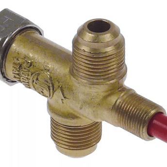 Horeca Parts COM - Gas safety valve, 3/8‘ male gas inlet connector, 3/8’ male gas outlet connector, M12x1 front mounting - Sit (2102421)