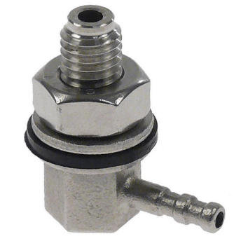 Horeca Parts COM - 90° M10 stainless steel elbow, for 4x6 mm hose, for dispenser and injector inlets, fits M10 4/5/6 holes - Elframo
