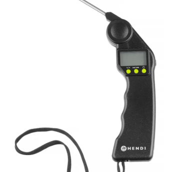 Horeca Parts COM - Digital thermometer with folding probe, black, 160 x 55 x (H) 20 mm, Hendi