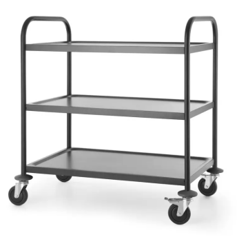 Horeca Parts COM - Serving trolley, matt black, 905 x 585 x (H) 945 mm, Hendi