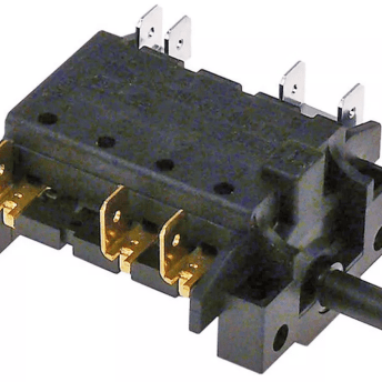 Horeca Parts COM - Cam switch 16A switching sequence 0-1-2-3, 6.3mm flat plug, 4 switching positions