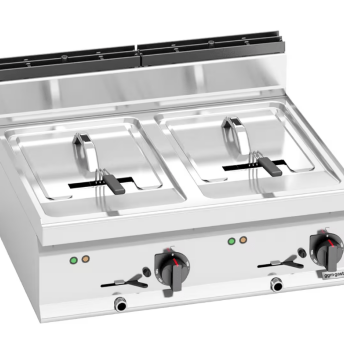 Horeca Parts COM - Double electric deep fryer - 10+10 litres - 18 kW - GGM Gastro (EFB873H-10+10)