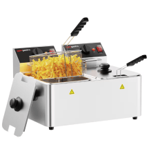 Horeca Parts COM - Double electric deep fryer - 4+4 litres - 5 kW - GGM Gastro (EFH4+4)