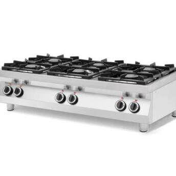 Horeca Parts COM - Kitchen Line 6-burner gas stove, tabletop HENDI 227398