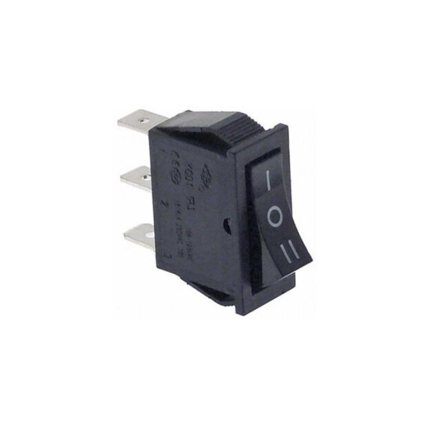 Horeca Parts COM - Rocker switch mounting dimension 30x11mm 250V 16A 1CO male 6.3mm symbol I O II rectangular black - Gbg granite machine, Sencotel (5112243)