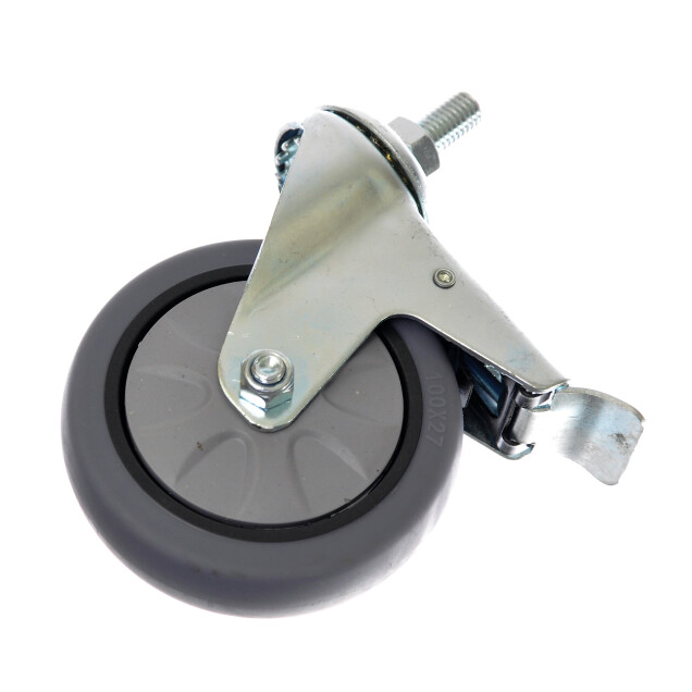 Horeca Parts COM - Wheel with brake 100x27 M12 thread - Hendi cart 810002, 810101