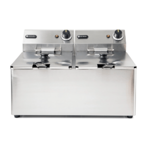 Horeca Parts COM - deep fat fryer 2×4 l, HENDI, Kitchen Line, 8L, 230V/6000W, 470x380x(H)330mm
