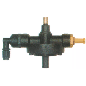 Horeca Parts COM - Type 2001 diaphragm dosing pump for rinse aid, inlet 4×6 mm, pressure connection 11 mm, outlet 8 mm, PTFE non-return valve, spring 1 mm, code VNR/D3, weight 0.164 kg - Germac