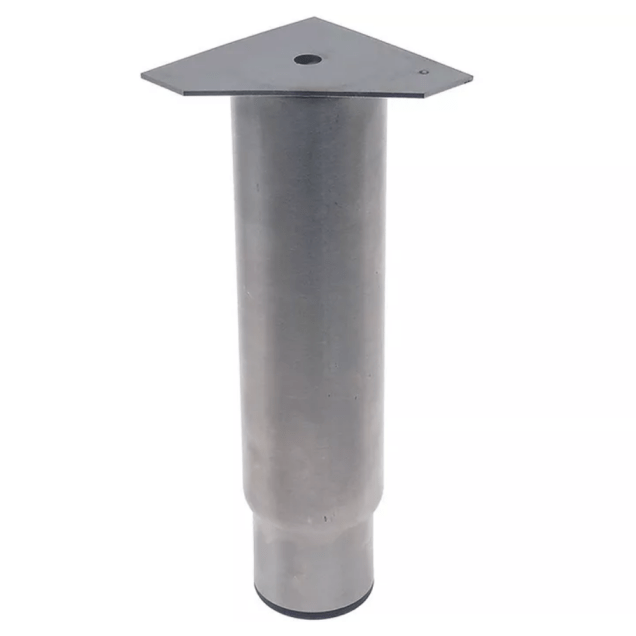 Horeca Parts COM - Foot, tube ø 58 mm, plate size 85x85 mm, hole spacing 85 mm, height adjustable 208-315 mm, stainless steel, size 2 1/4 - Retigo