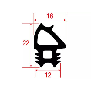 Horeca Parts COM - Door gasket - Lainox convection ovens COEN061R, CEV026S, CEV026X, CEV061S, CEV061X, COEN026, COEN026R, COEN061