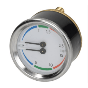 Horeca Parts COM - Pressure gauge with rear connection, 1/8" thread, ø 60 mm, dual scale, pressure range 0–2.5 / 0–15 bar - Nuova Simonelli coffee machine (541233)