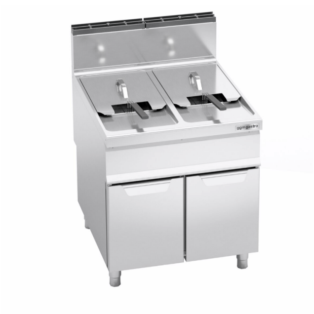 Horeca Parts COM - Double gas deep fryer - 20+20 litres - 35 kW - GGM Gastro (GFB899T-20+20)